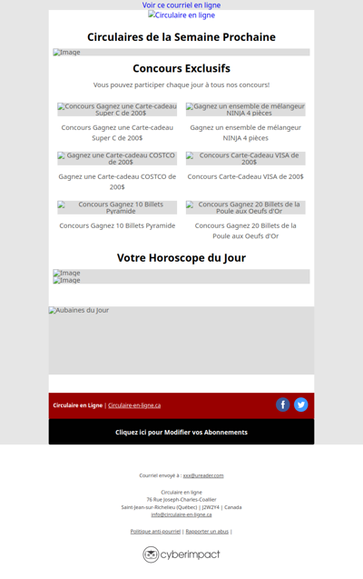 Circulaires de la Semaine Prochaine 🤩