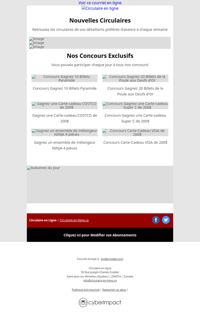 Nouvelles Circulaires du 10 au 16 Septembre 2026