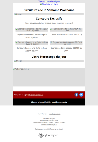 Circulaires de la Semaine Prochaine 🤩