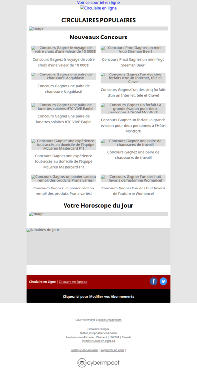 Circulaires Concours et Horoscope du Jour