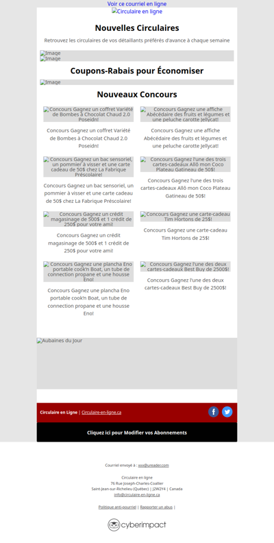 Nouvelles Circulaires du 24 au 30 Septembre 2026