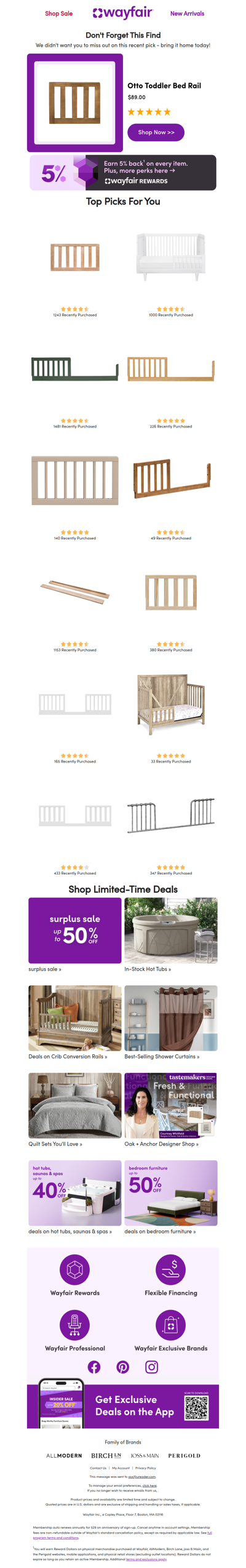 Your crib conversion rails search is over!