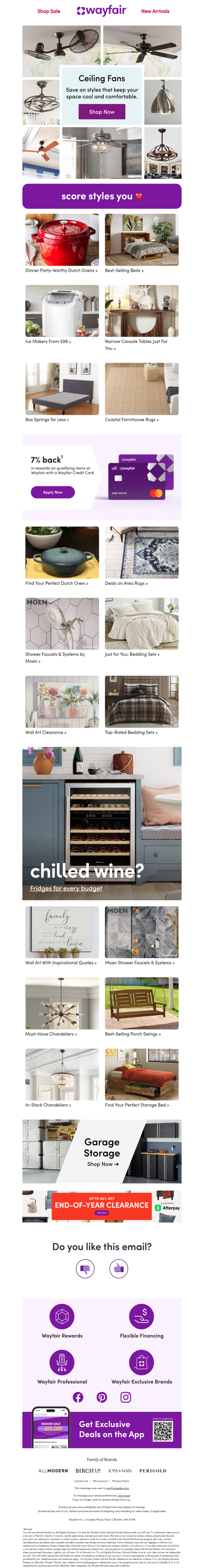 CEILING FANS: new and just for y-o-u