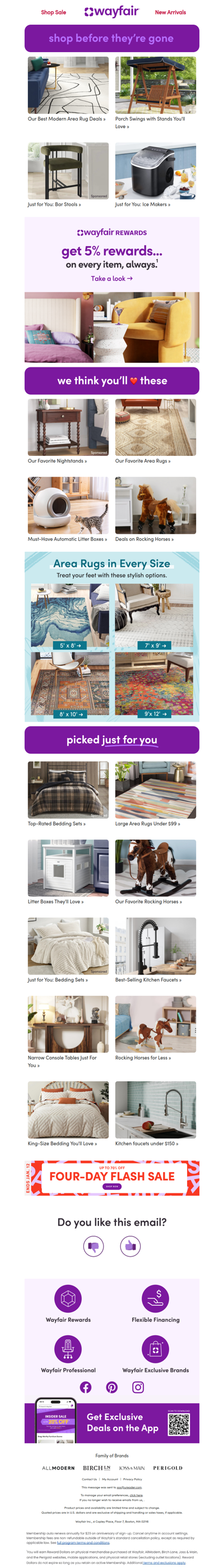 MODERN AREA RUGS at a great price.