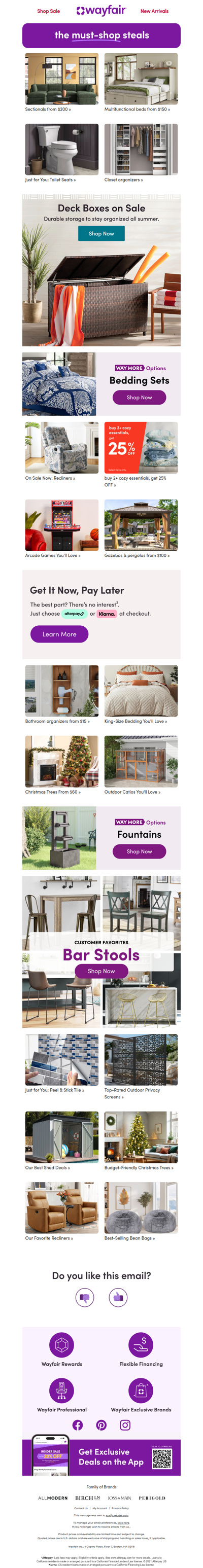 Sectionals from $200