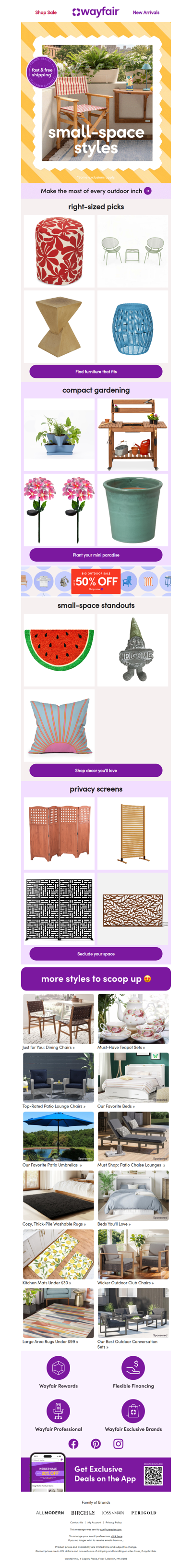 OUTDOOR FAVES FOR SMALL SPACES >>>