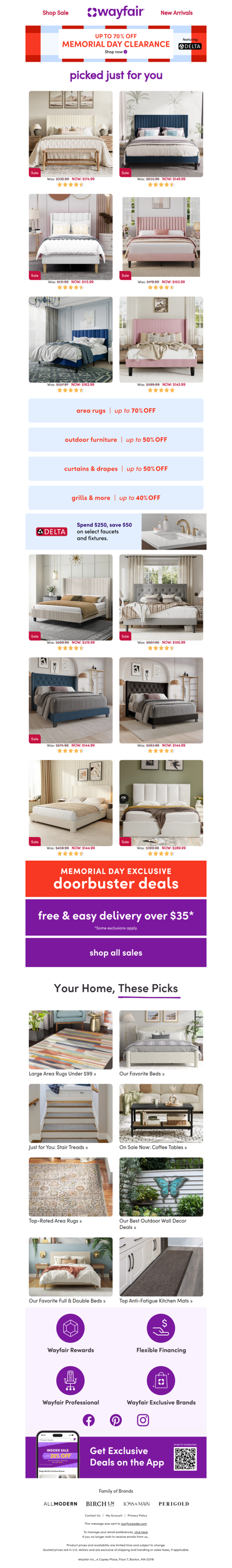 BEDS 🟥 MEMORIAL DAY ⬜  DEALS, DEALS, DEALS 🟦