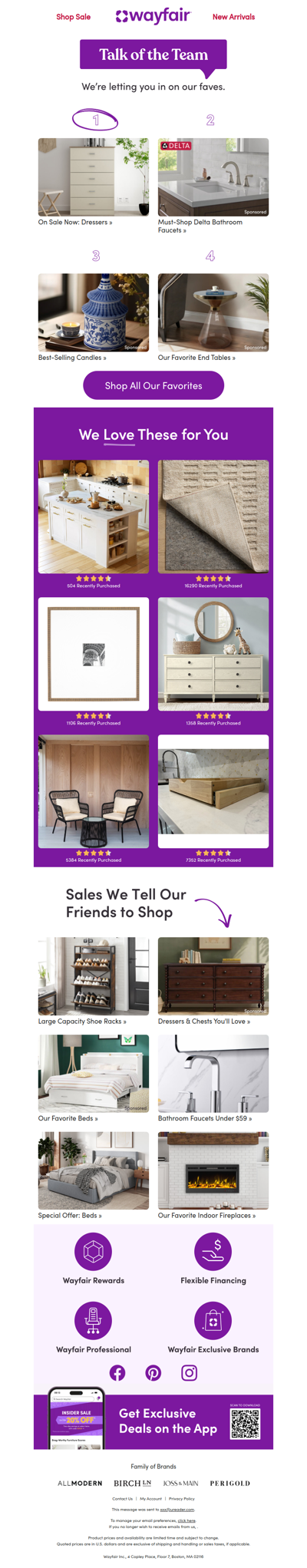 COMING IN HOT: markdowns on DRESSERS