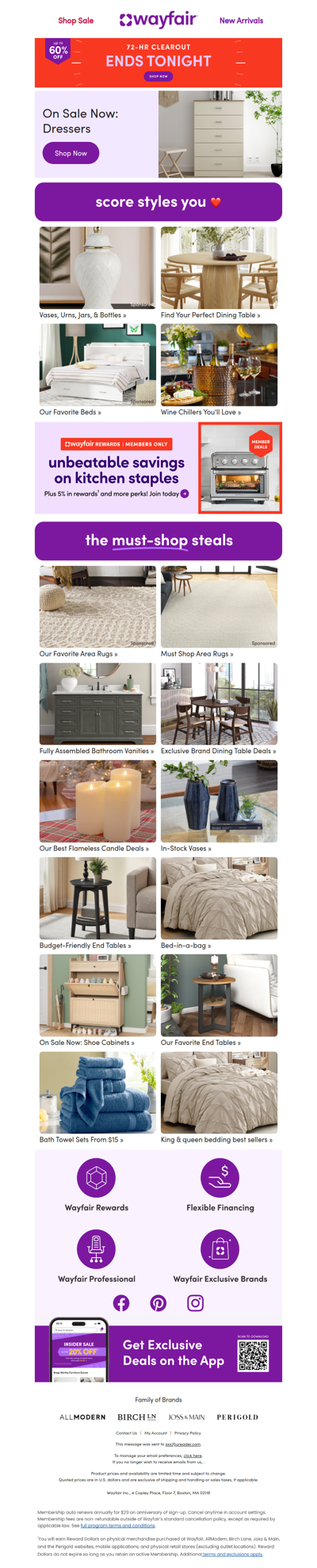 COMING IN HOT: markdowns on DRESSERS