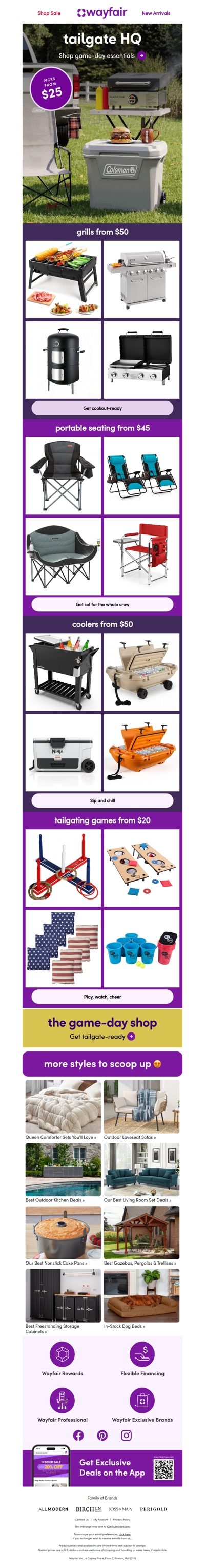 Game day at yours? Get tailgate ready 🏈