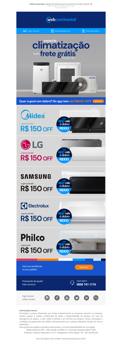 🔥 (5) CUPONS de até R$300 OFF* no app para comprar seu ar condicionado HOJE, confira seleção!