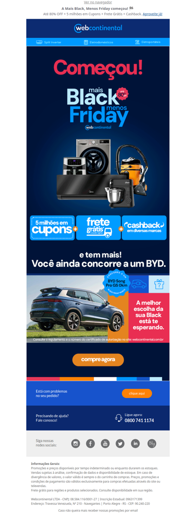 🏁 COMEÇOU! A Mais Black, Menos Friday tá ON!