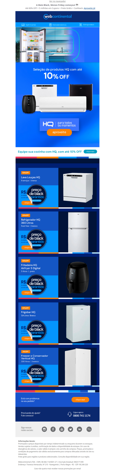 Lava Louças HQ a partir de R$1.699* e muito mais para turbinar sua cozinha! 🍳