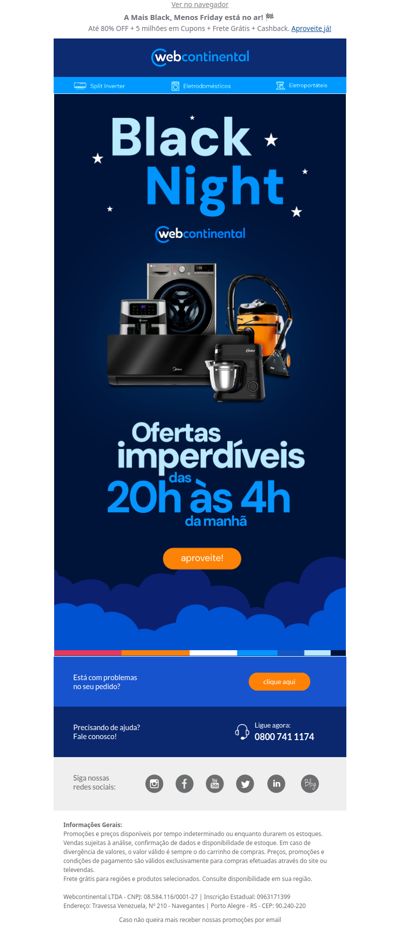 🌜 BLACK NIGHT no ar com descontos imbatíveis!