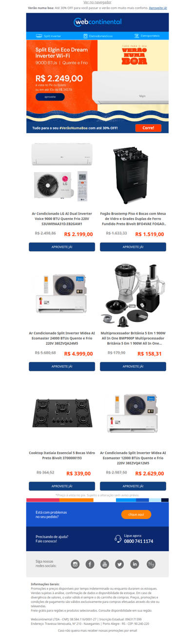 O melhor em Ar Condicionado e muito mais para sua casa! 🌞 #VerãoNumaBoa