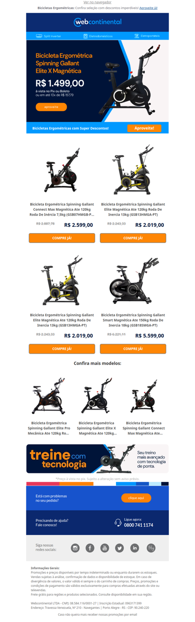 🚴‍♂️ Bicicletas Ergométricas com descontos imperdíveis!