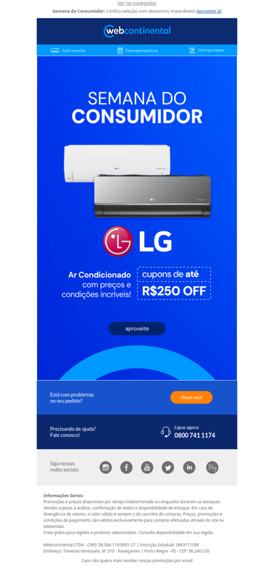 🚨 Cupons de até R$250 OFF para você comprar seu Ar LG hoje!