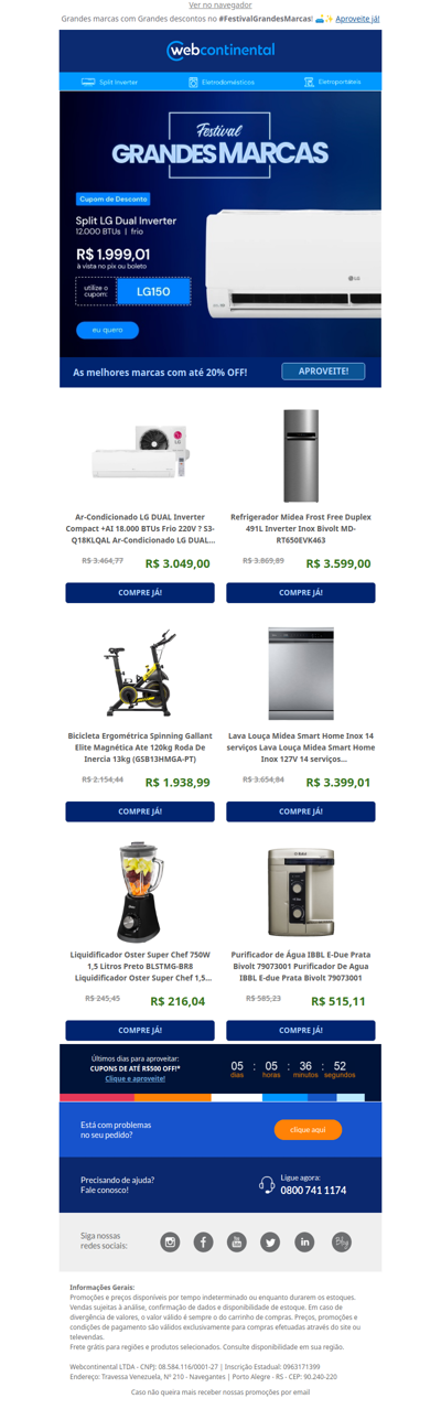 As maiores marcas, com os melhores preços! 🔥 #FestivalGrandesMarcas!