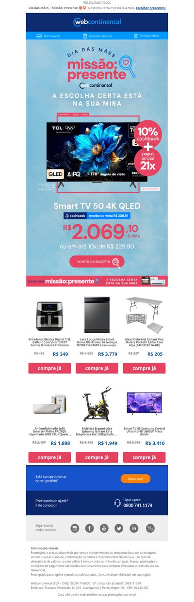 💝 Surpreenda sua mãe e ainda ganhe 10% de Cashback!*