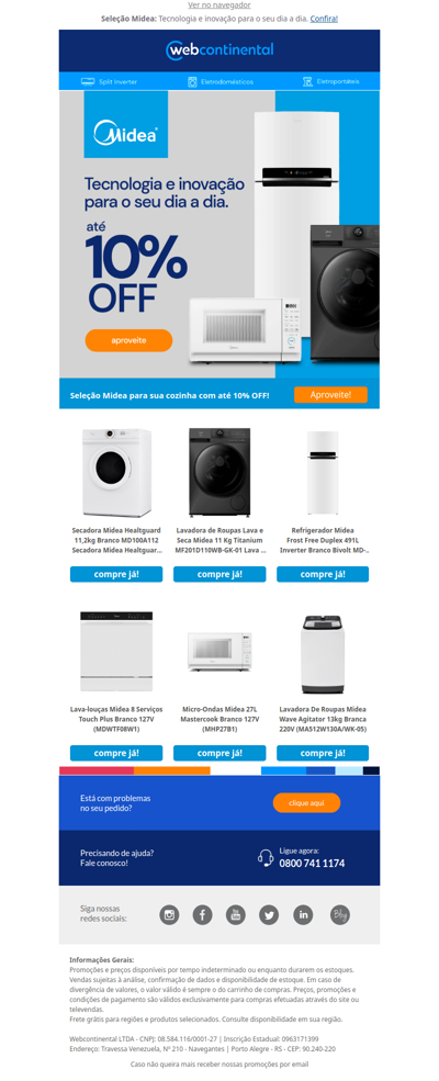 Mais tecnologia e inovação para sua cozinha com Midea ✨