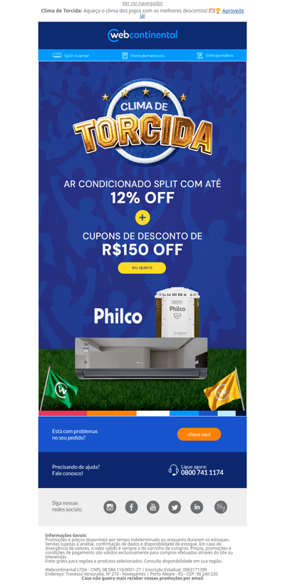 🏷️ Ar Condicionado Split Philco com Cupons de até R$150 OFF!