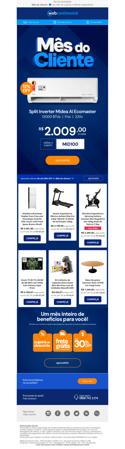 🛍️ As melhores ofertas do Mês do Cliente estão aqui!