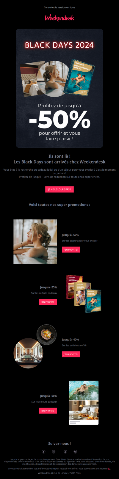 🚨 Attention, les Black Days arrivent avec jusqu'à - 50 % de réduction !