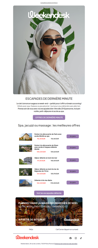 Besoin de souffler ? Offrez-vous un week-end bien-être de dernière minute