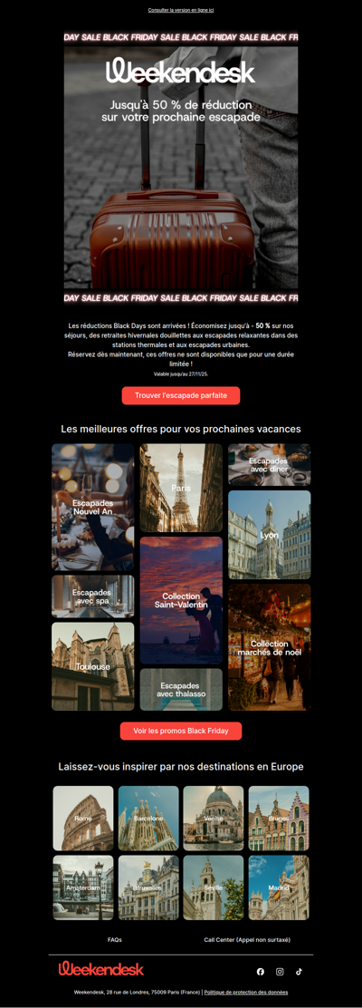 C’est parti : vos Black Days jusqu’à −50 % sur votre escapade hivernale parfaite !