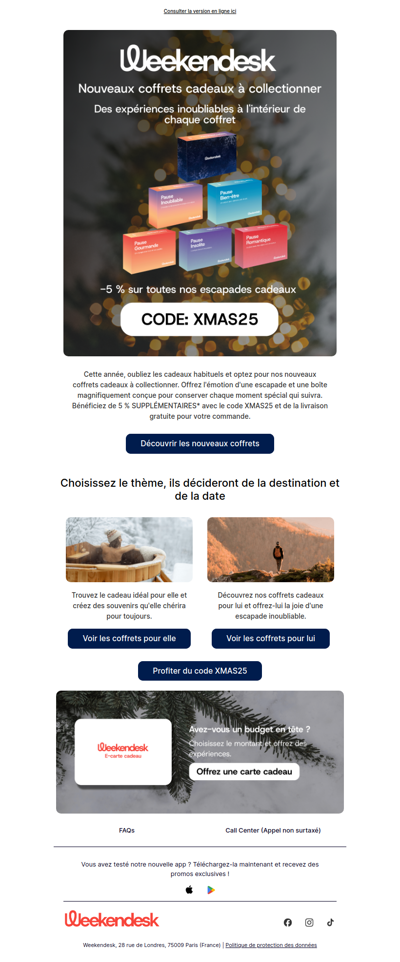 Nouveaux coffrets cadeaux à collectionner ｜Code : XMAS25