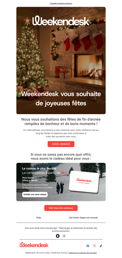 Weekendesk vous souhaite de nombreuses escapades inoubliables