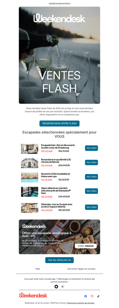 DERNIÈRES VENTES FLASH Les dernières offres de 2025