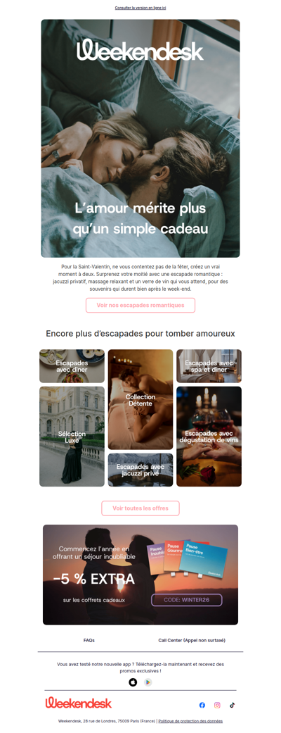 Faites de la Saint-Valentin un vrai souvenir