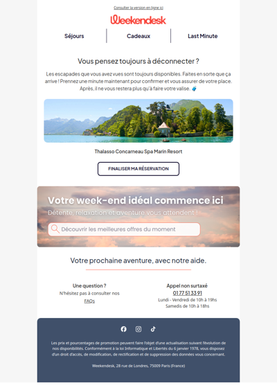 Weekender, votre escapade est presque prête… 💼