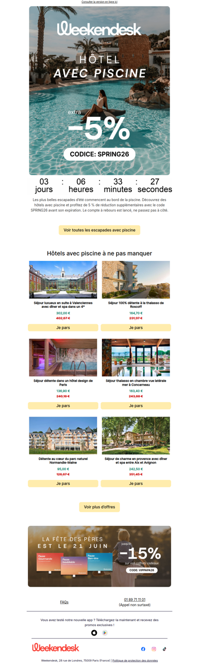 Hôtels avec piscine