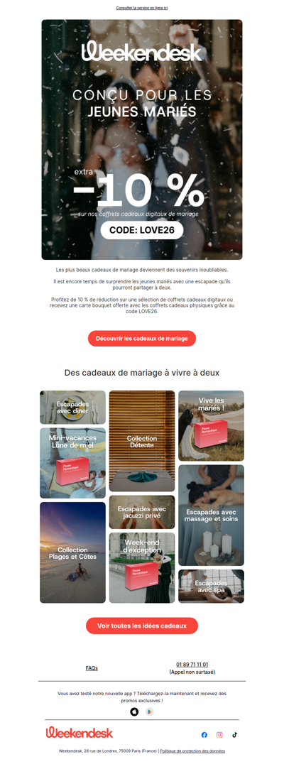 Dernière chance pour vos cadeaux de mariage