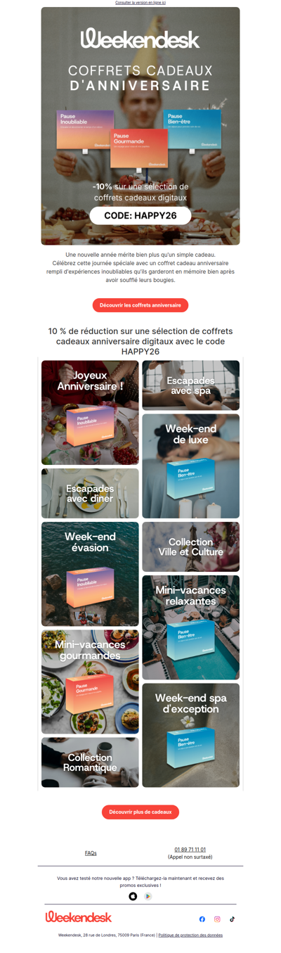 Les anniversaires méritent plus qu'un cadeau ordinaire