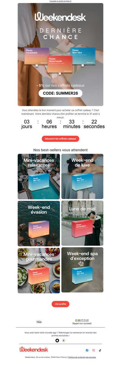 DERNIÈRE CHANCE : Ne passez pas à côté