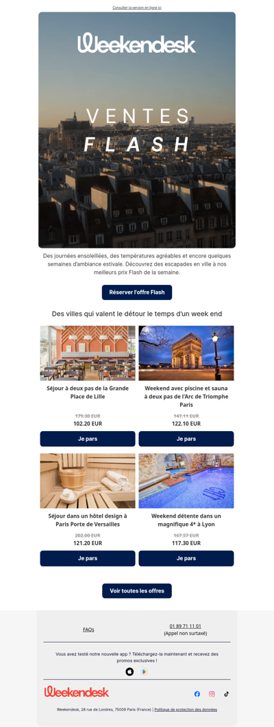 C’est le moment idéal pour une escapade en ville