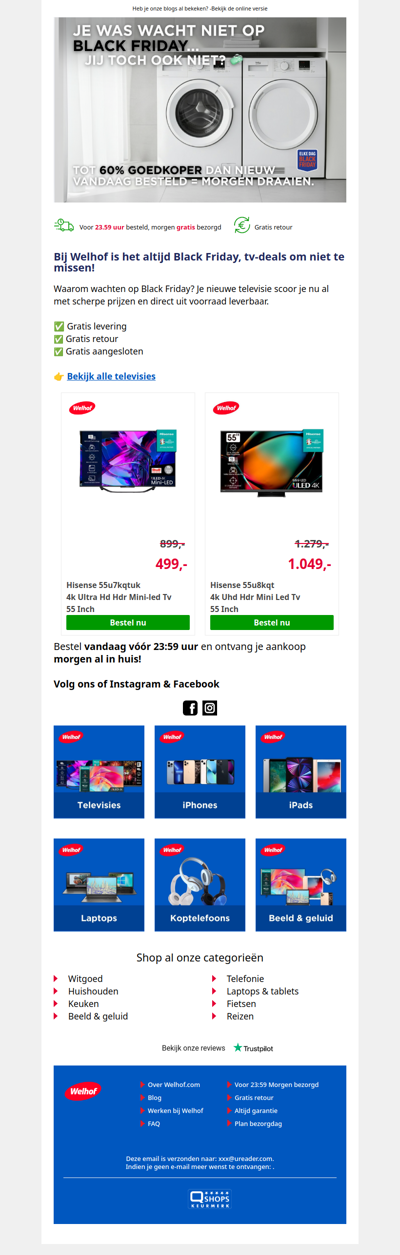 Bij ons is het altijd Black Friday - Scoor nu jouw televisie deals!