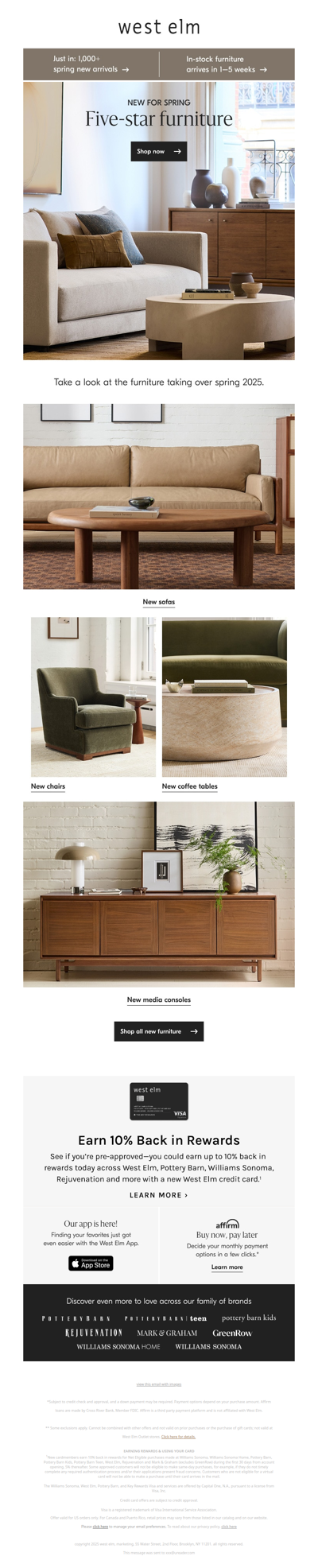 Just dropped: NEW living room furniture