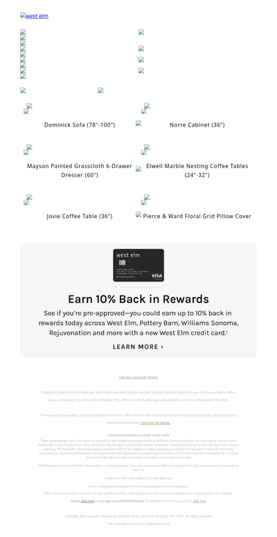 Your new dining table is in this email