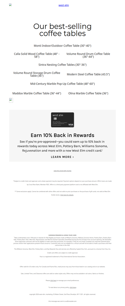 Check out our best-selling coffee tables  + Up to 60% off the Presidents' Day Sale