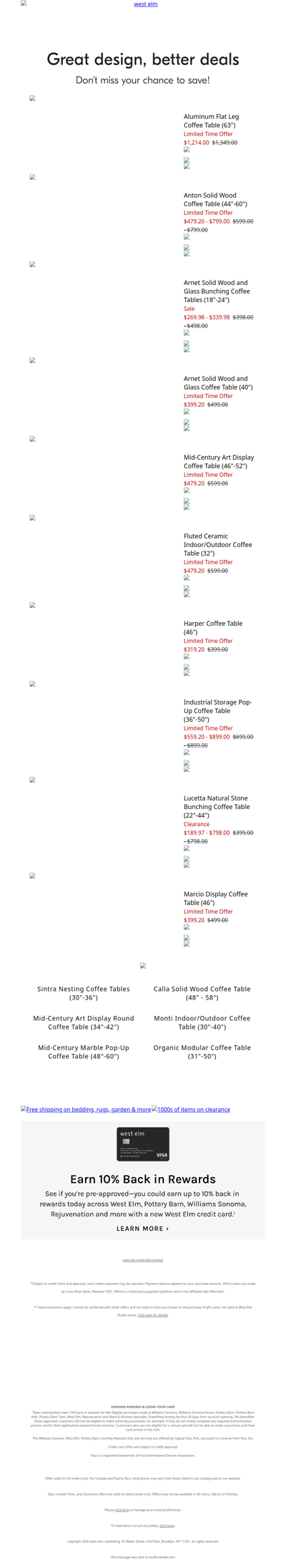 ON SALE NOW: Our favorite coffee tables  + Up to 60% off the Presidents' Day Sale