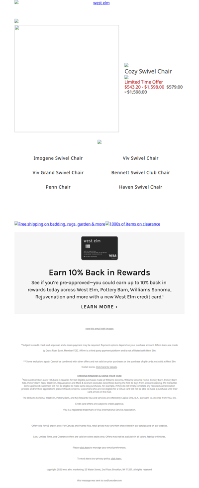 Cozy Swivel Chair is on *sale* but going fast