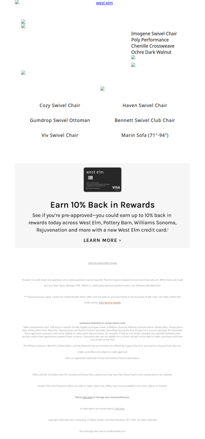 Your lucky day, our Imogene Swivel Chair is back in stock!