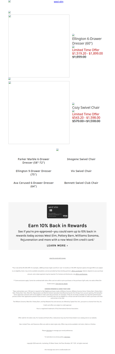 Ellington 6-Drawer Dresser (60