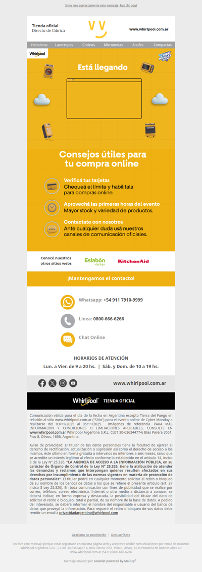 ¿Te enteraste? Ya se viene CYBER MONDAY....