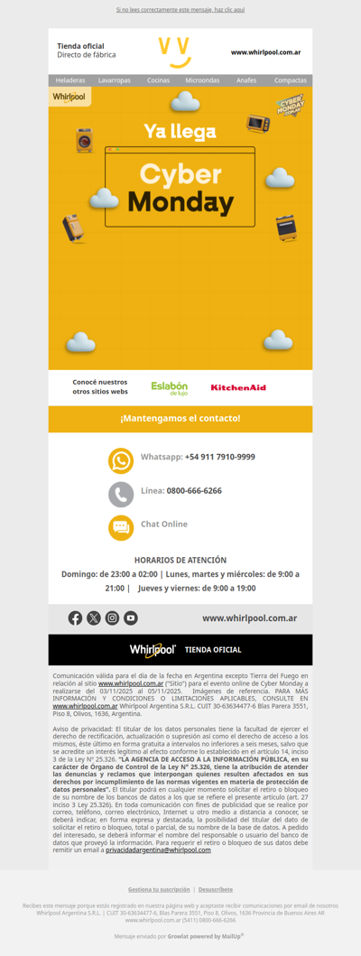 CYBER MONDAY está llegando ....