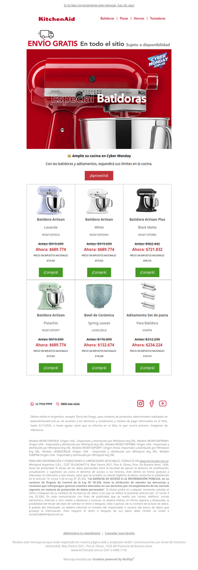 ¡Último día! Batidoras a precios especiales 🎉